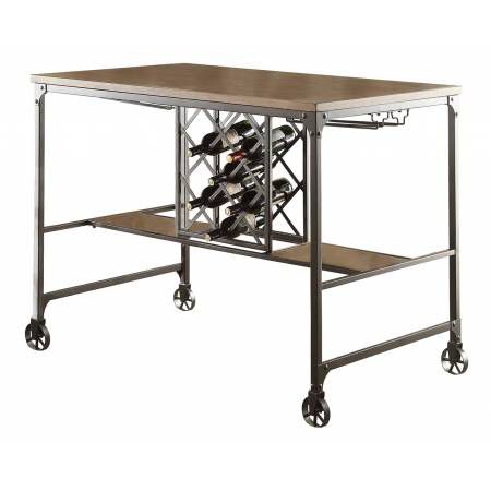 Angstrom Counter Height Table with Wine Rack